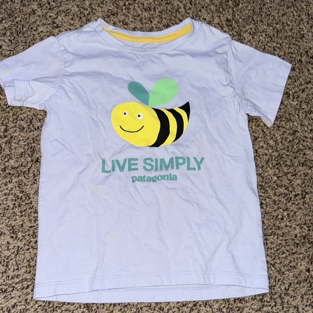 Patagonia Kids' White Bee Graphic T-Shirt